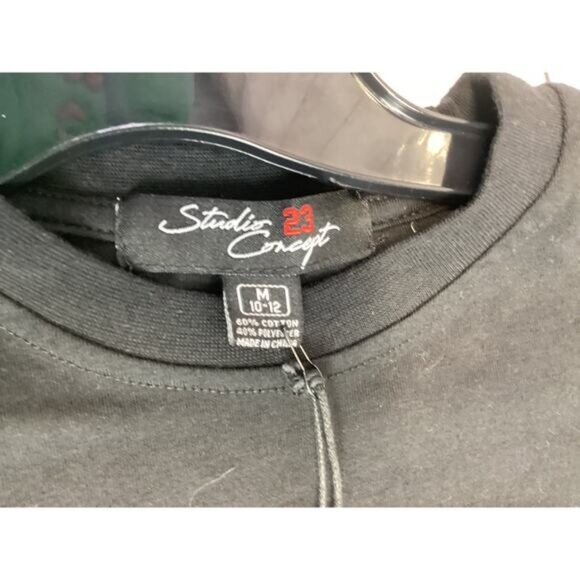 No Excuses Black & purple T-Shirt Size M 10-12 - Picture 3 of 4